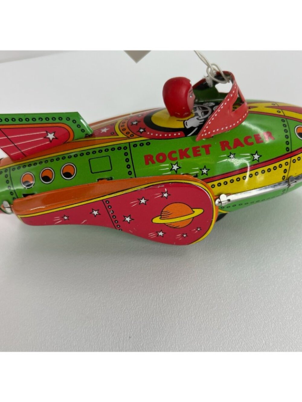Schylling Rocket Racer Tin Wind Up Toy with Box Clearwire Promo Space Ship Green - Picture 7 of 14